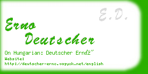 erno deutscher business card
